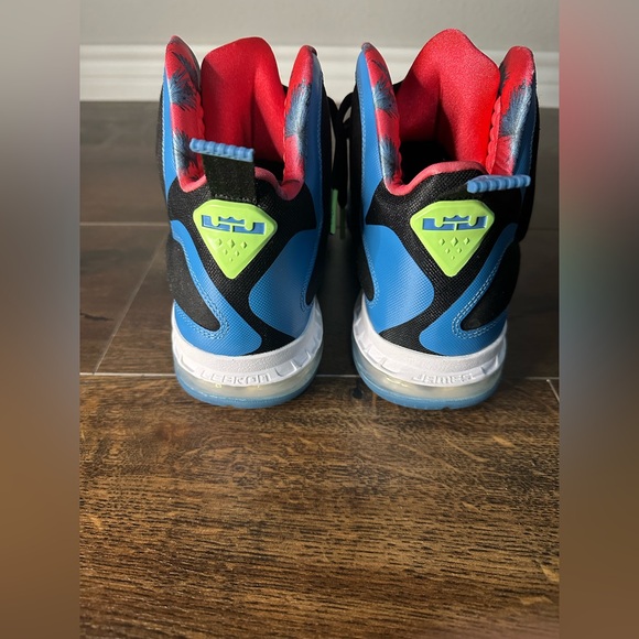 NEW! Nike LeBron 9 "South Coast" Dutch Blue Lime Glow Basketball Shoes - Picture 2 of 5